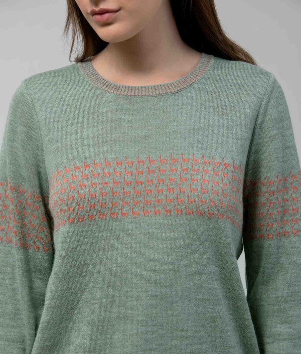 Going Places Reversibles Sweater orange and green