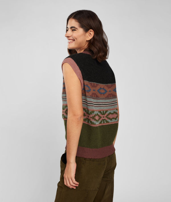 Jacquard Stripes and Textures Slipover