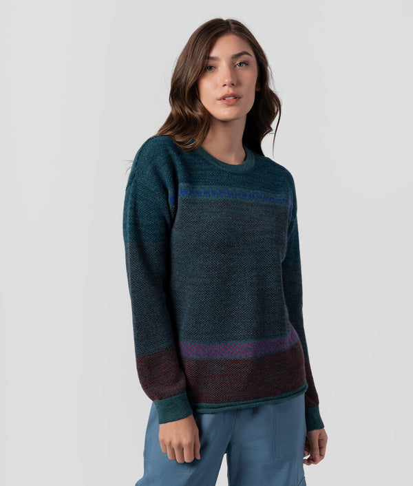 Related Edited Crew Neck Sweater - Petrol Green