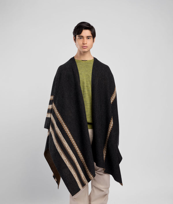 The Journey Cape Reversible - Downtown Brown And Meteorite