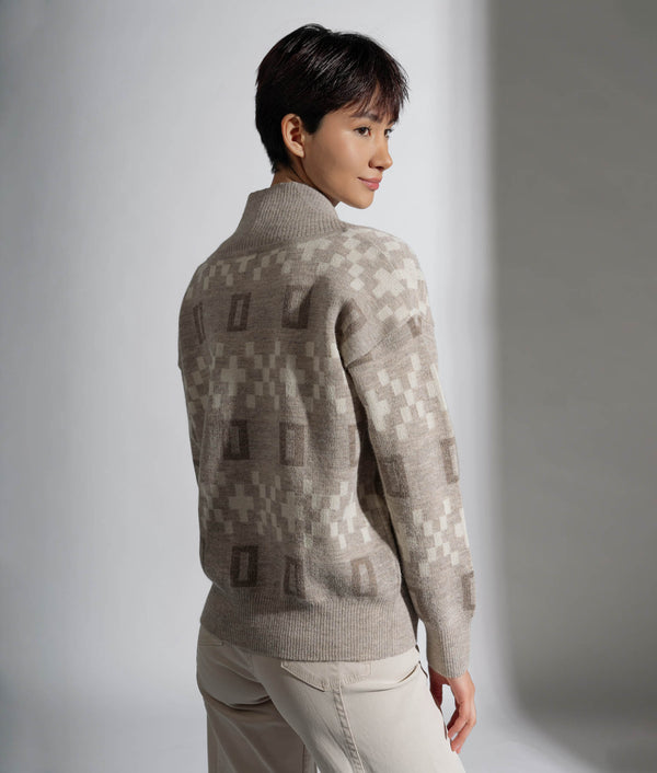 Zipped Front Shawl Neck Cardigan