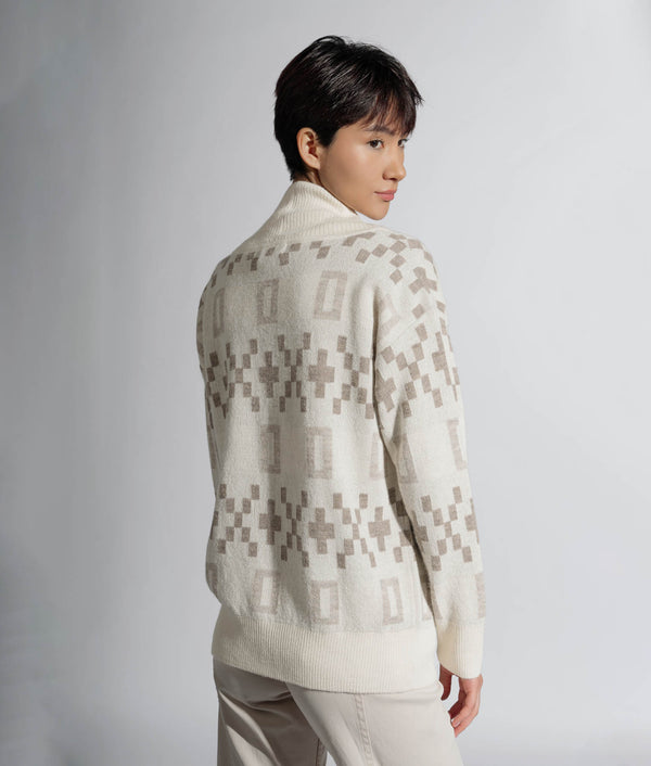 Zipped Front Neck Cardigan
