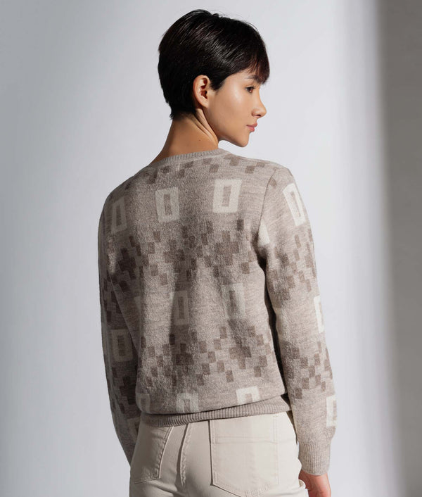 Her Crosses Jacquard Sweater