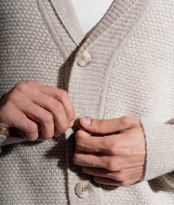 Mens Seeds Shawl Neck Cardigan