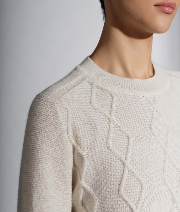 Aran Crew Neck Sweater