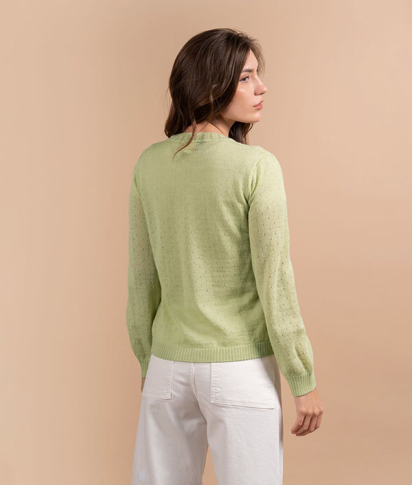 En-Laces Sweater - Light Lime Green