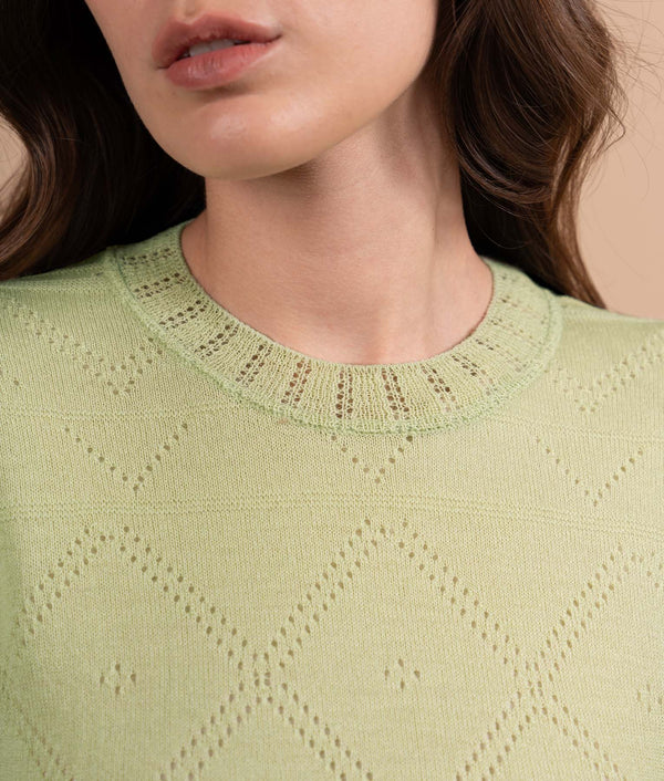 En-Laces Sweater - Light Lime Green