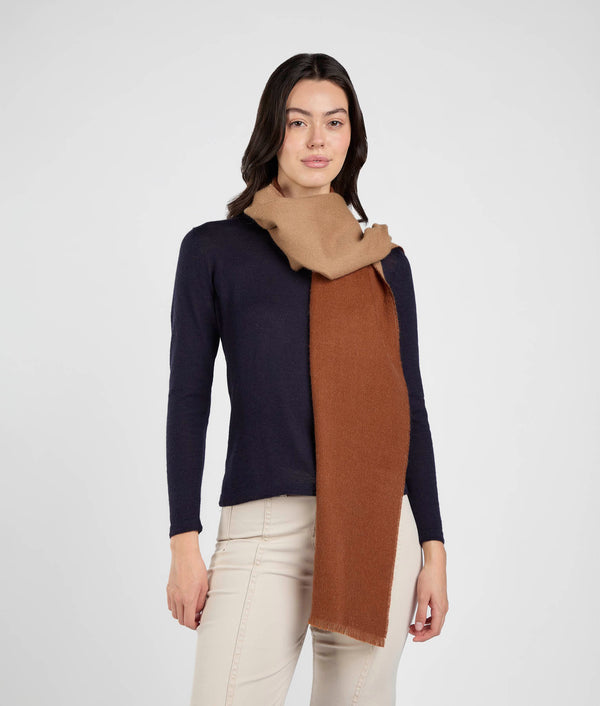 Double Face Scarf - Brazilian Sand and Toasted Coconut