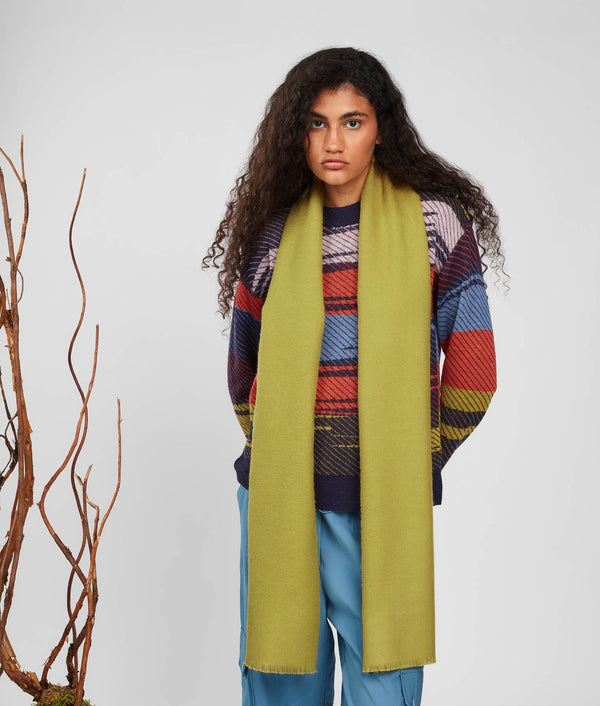 Long Brushed Scarf - Green Oasis