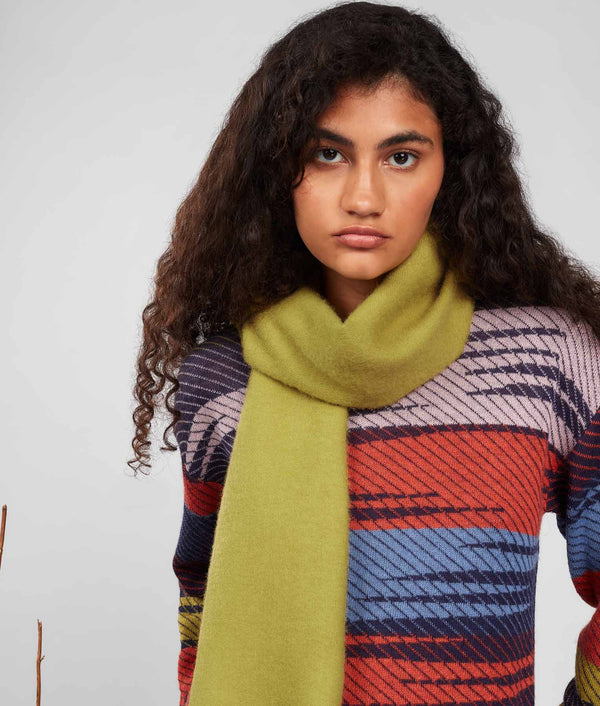 Long Brushed Scarf - Green Oasis