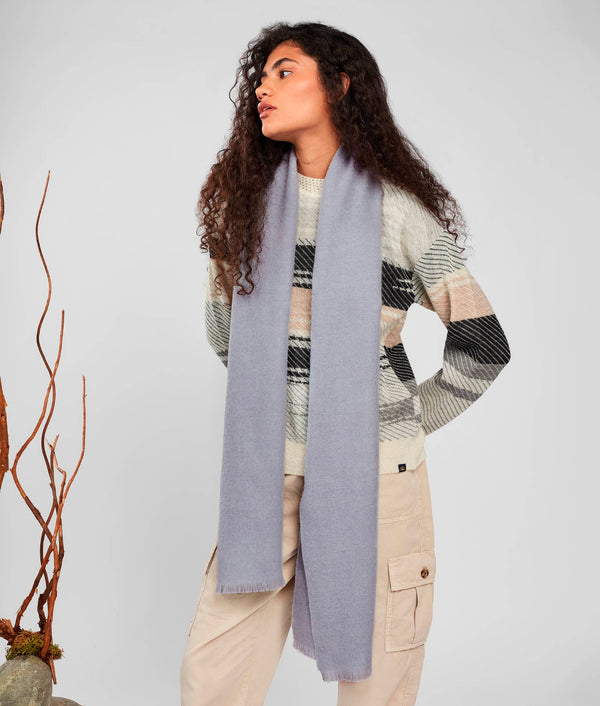 Long Brushed Scarf - Pearl Blue