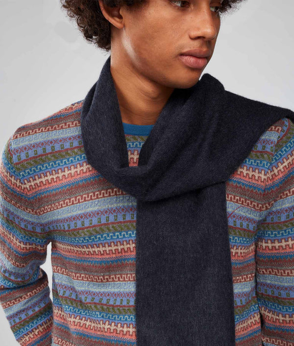 Long Brushed Scarf - Sky Captain