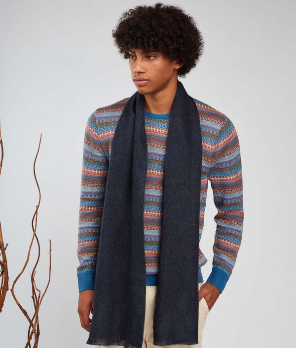 Long Brushed Scarf - Sky Captain