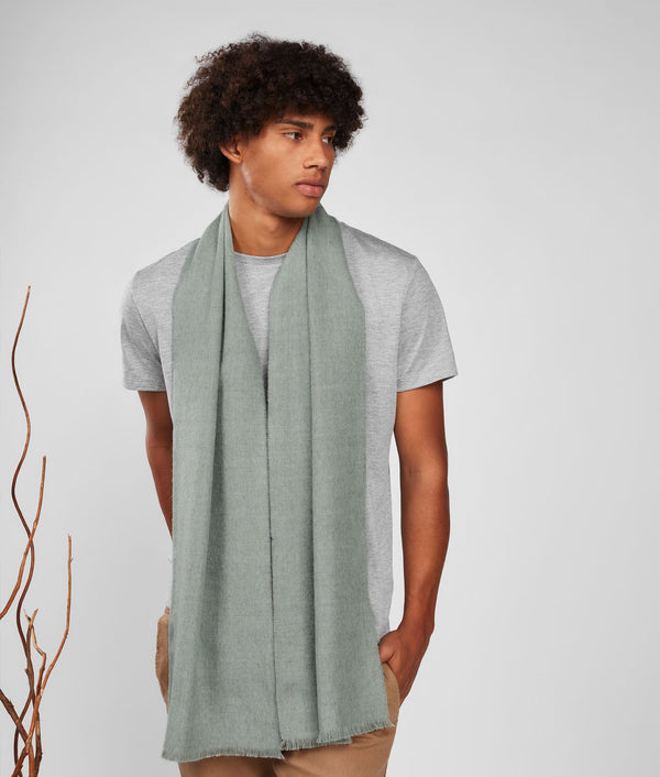 Long Brushed Scarf - Silver