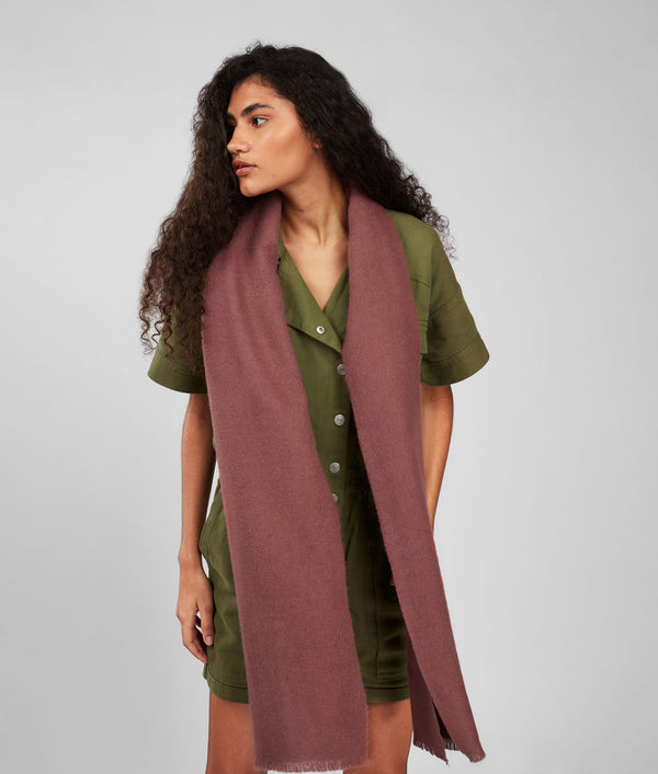 Long Brushed Scarf - Deco Rose