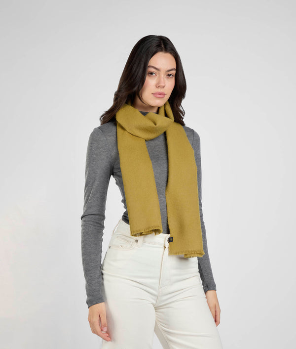 Long Brushed Scarf - Harvest Gold