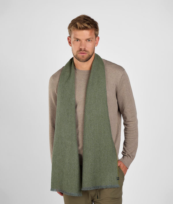 Little Espigas Motif Scarf - Deep Lichen Green