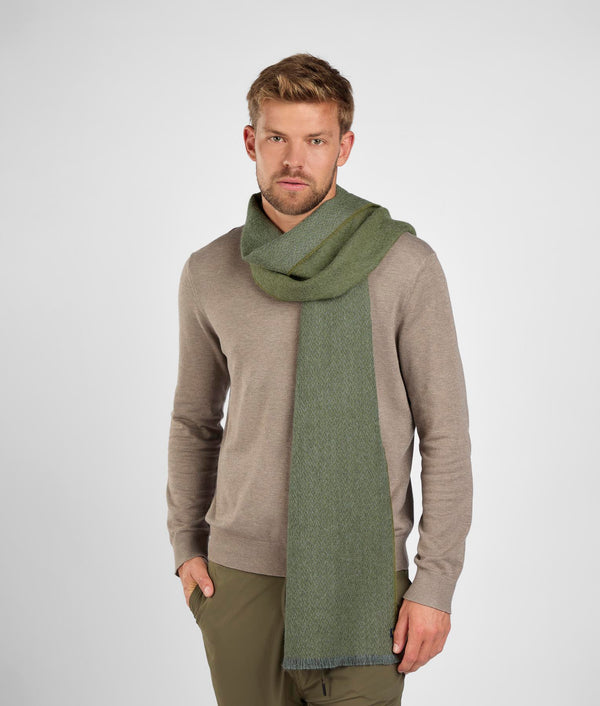Little Espigas Motif Scarf - Deep Lichen Green