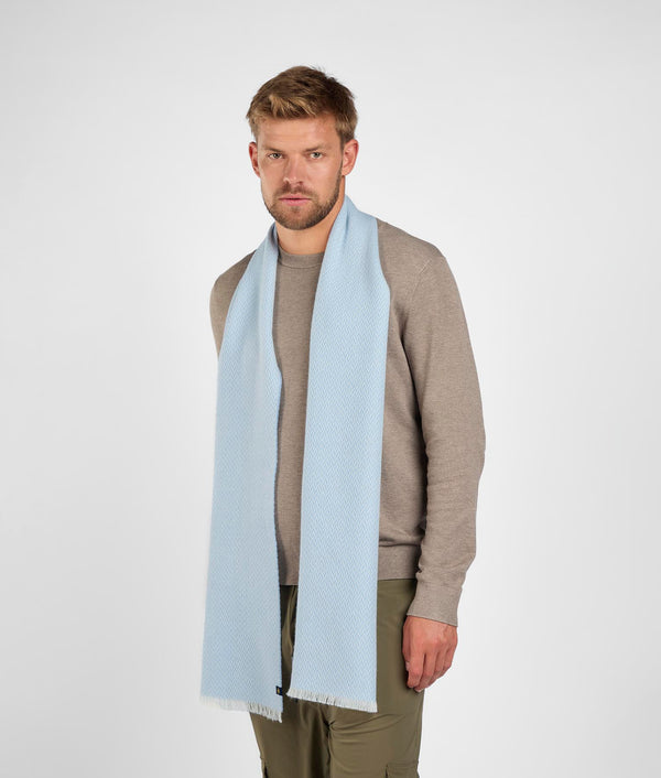 Little Herringbone Scarf - Baby Blue