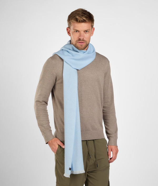 Little Herringbone Scarf - Baby Blue