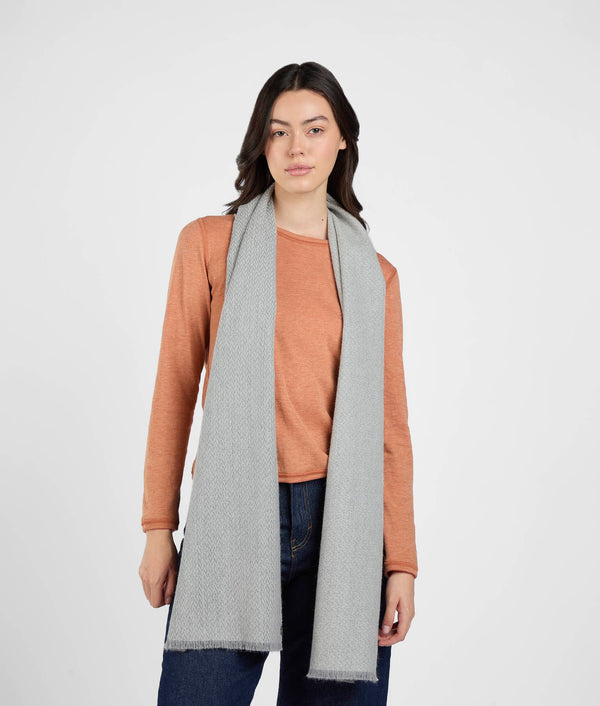 Little Herringbone Scarf - Antique White