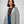 Belted Eased Coat Reversible - Drizzle And Heavenly Blue