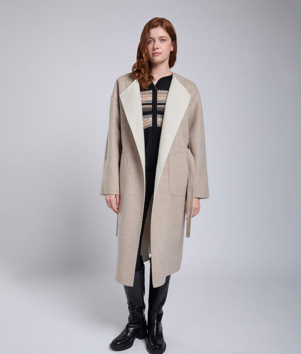 Belted Eased Coat Reversible