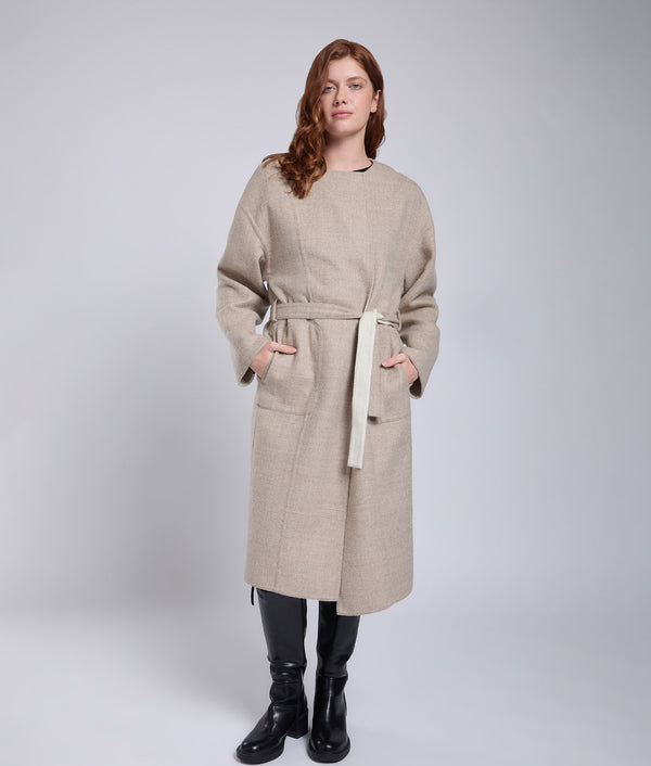Belted Eased Coat Reversible