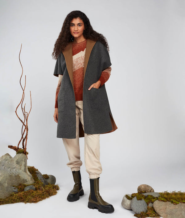 Pull Over Coat Reversible - Toffe And Pinter'S Ink