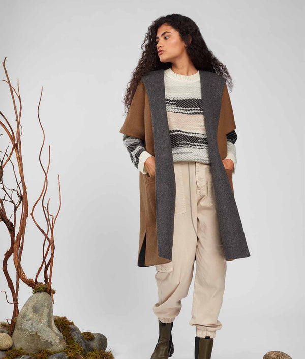 Pull Over Coat Reversible - Toffe And Pinter'S Ink