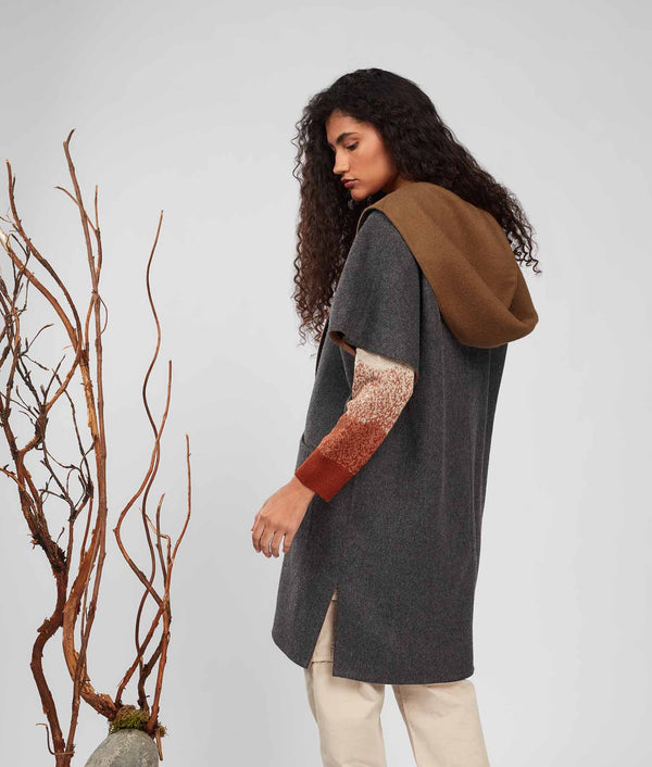 Pull Over Coat Reversible - Toffe And Pinter'S Ink