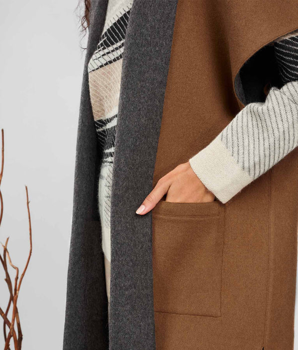 Pull Over Coat Reversible - Toffe And Pinter'S Ink