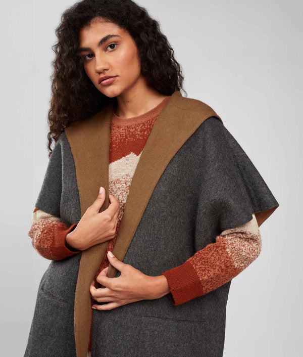 Pull Over Coat Reversible - Toffe And Pinter'S Ink