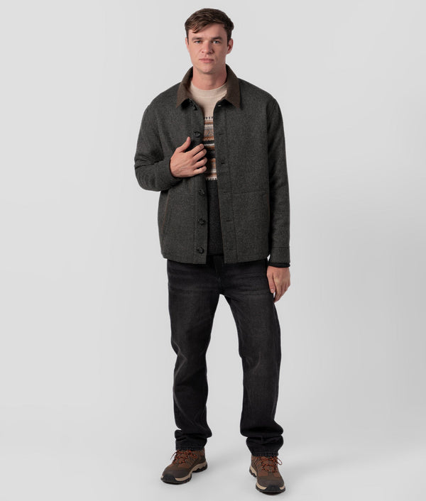 Basic Reversible Jacket - Grey And Taupe