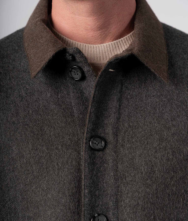 Basic Reversible Jacket - Grey And Taupe