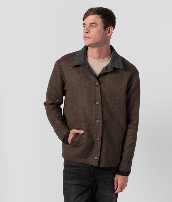 Basic Reversible Jacket - Grey And Taupe