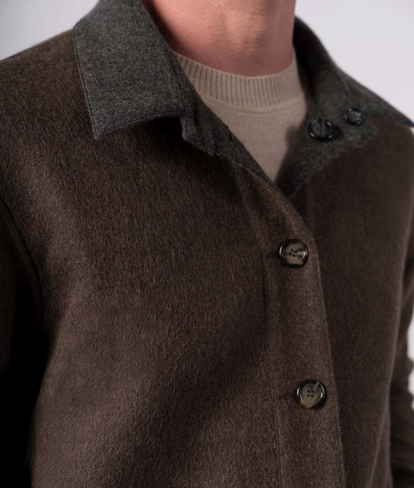 Basic Reversible Jacket - Grey And Taupe