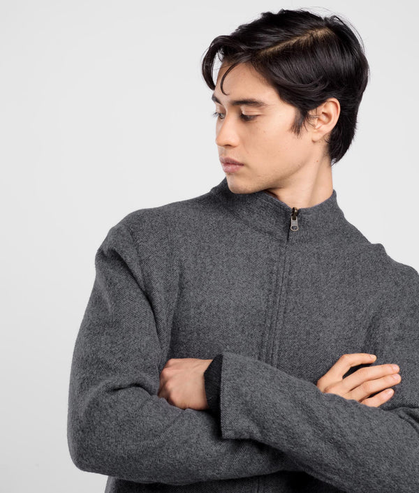 Zipped Front Reversible Jacket - december sky grey and skipper blue