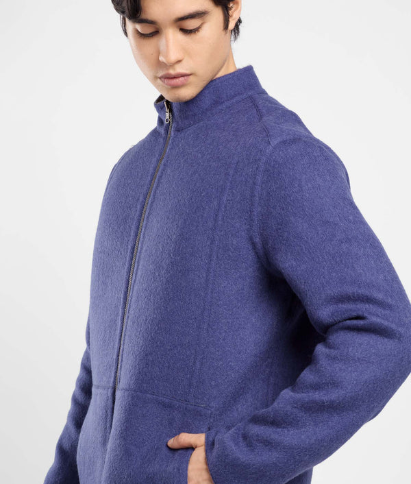 Zipped Front Reversible Jacket - december sky grey and skipper blue