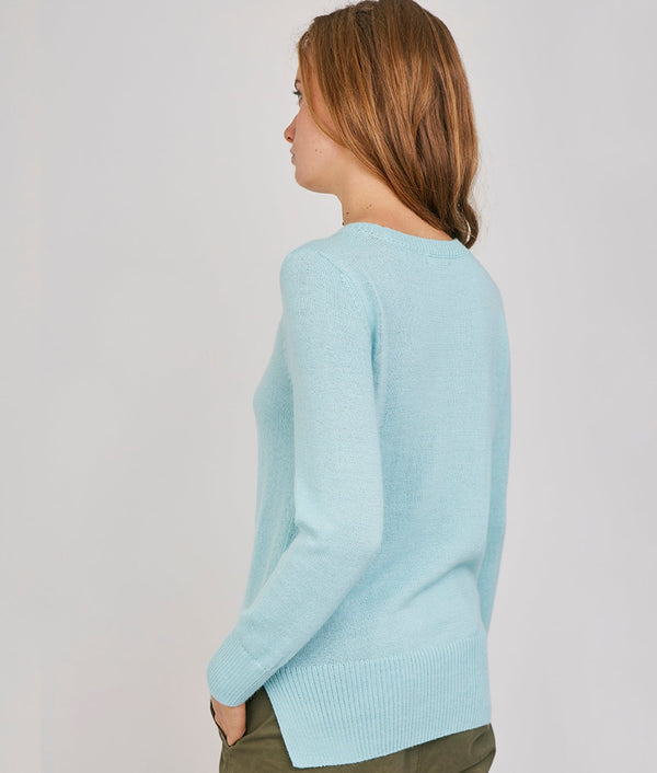 Long Basic Sweater - Baby Green