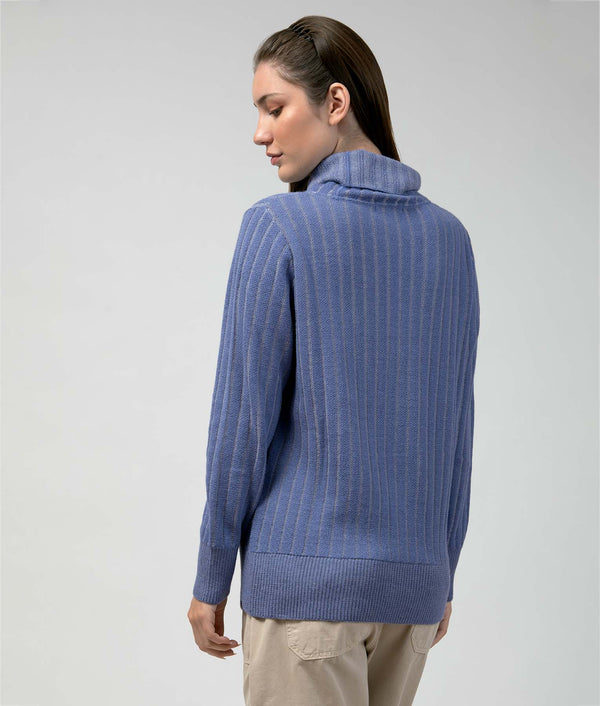 Ladies Walk With Me Sweater - Captains Blue