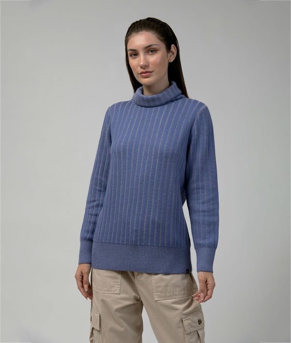 Ladies Walk With Me Sweater - Captains Blue