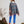 Poncho Striped Rib Reversible - Smooke Blue And Fusion Coral