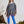 Poncho Striped Rib Reversible - Smooke Blue And Fusion Coral