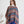 Poncho Striped Rib Reversible - Smooke Blue And Fusion Coral