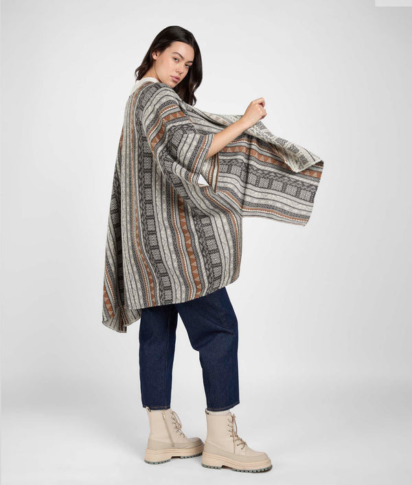Reversible jacquard cape - multicolor