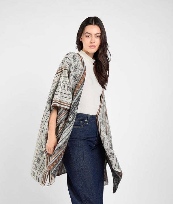 Reversible jacquard cape - multicolor