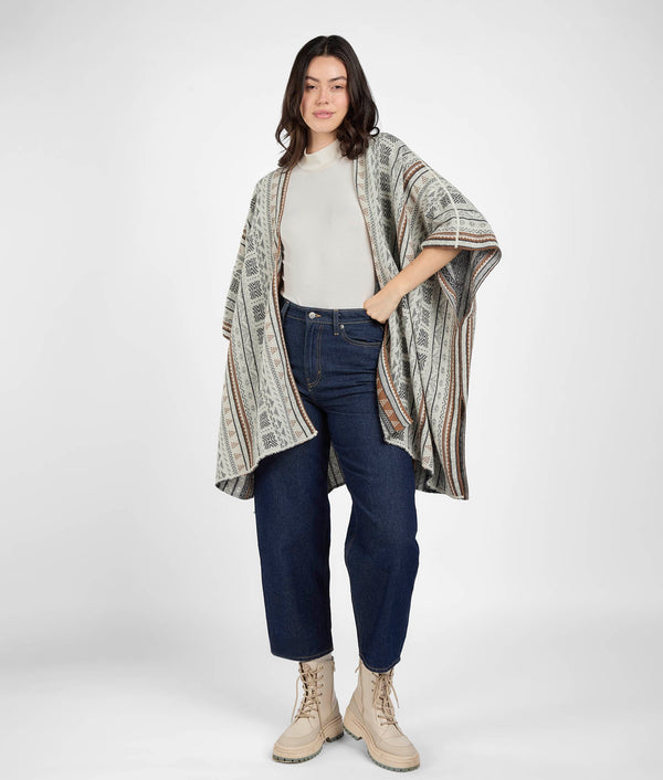 Reversible jacquard cape - multicolor