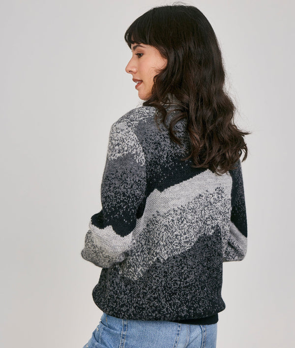 Ausangate Her Sweater - Black Beauty And Lilac Marble