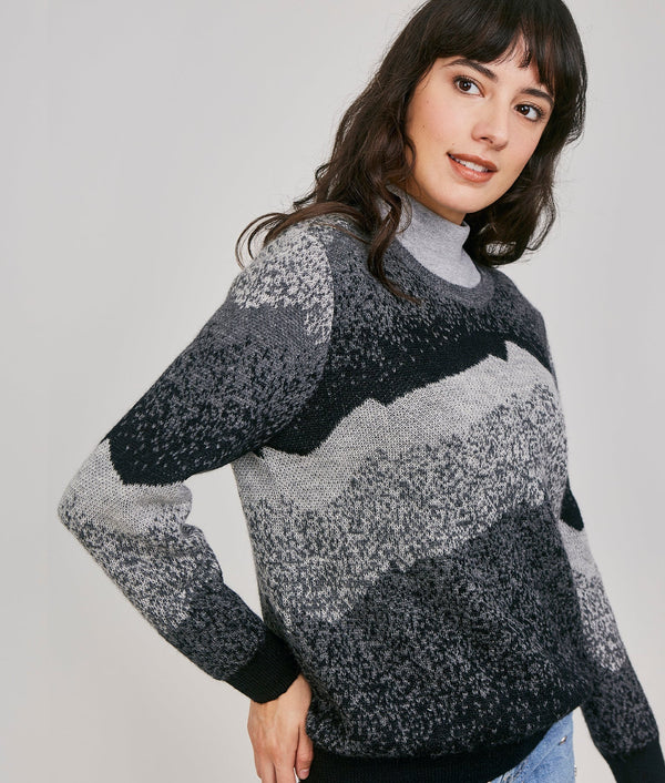 Ausangate Her Sweater - Black Beauty And Lilac Marble